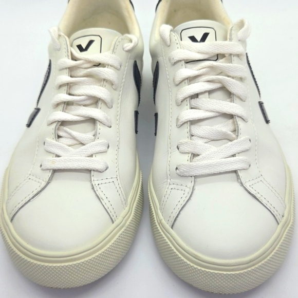 Veja Women's White and Black Sneakers - Picture 3 of 16